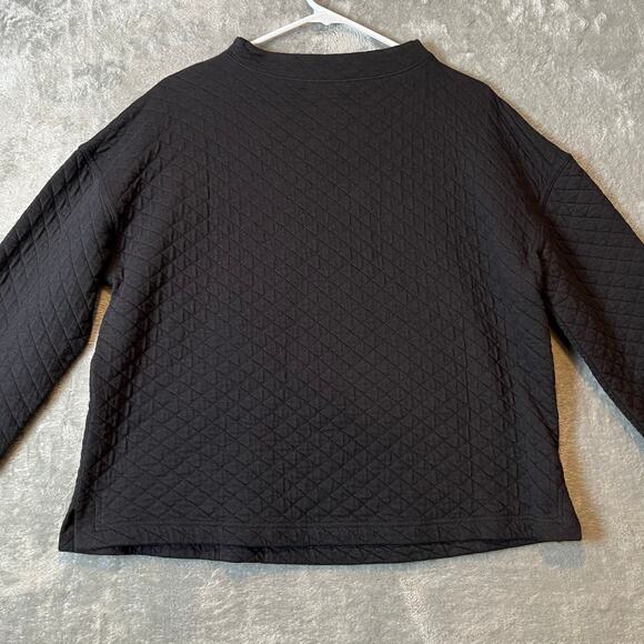 Eileen Fisher Women’s Boxy Quilted Sweater Size Small Organic Cotton Blend - Picture 2 of 6